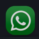 whatsapp application green logo icon 3d render black background 41204 18584